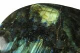 Flashy, Polished Labradorite Palm Stone - Madagascar #142841-2